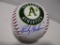 Rickey Henderson of the Oakland A's signed autographed logo baseball PAAS COA 205