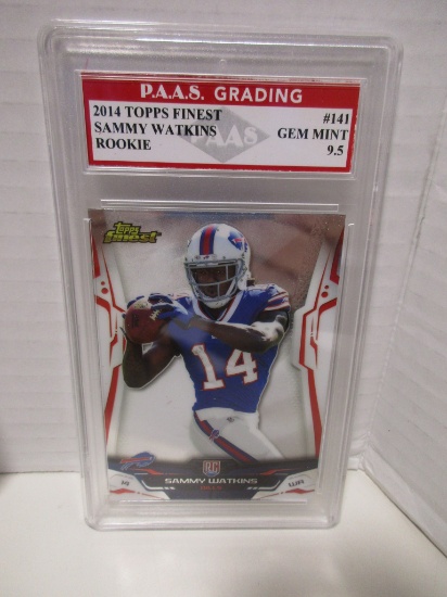 Sammy Watkins Bills 2014 Topps Finest ROOKIE #141 graded PAAS Gem MInt 9.5