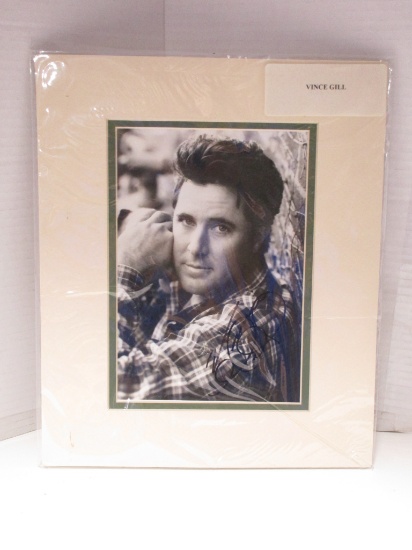 Vince Gill signed autographed 8x10 photo double matted JSA LOA