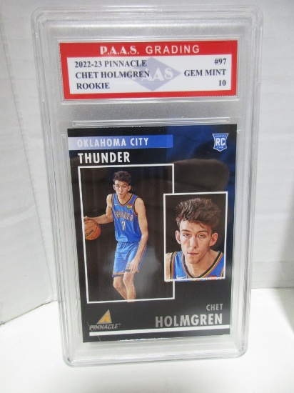 Chect Holmgren Thunder 2022-23 Pinnacle ROOKIE #97 graded PAAS Gem Mint 10