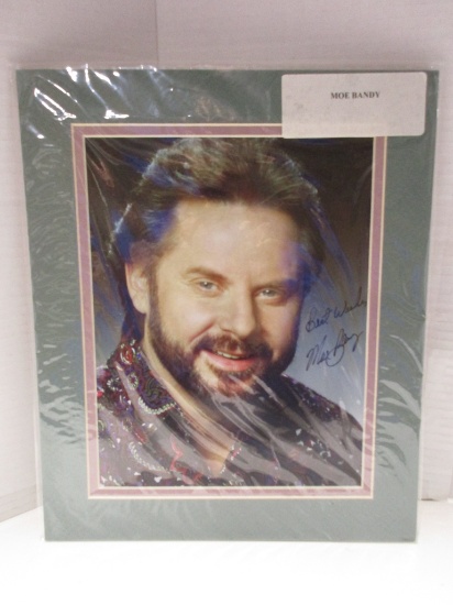 Moe Bandy signed autographed 8x10 photo double matted JSA LOA