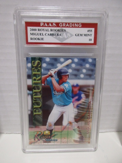 Miguel Cabrea 2000 Royal Rookies ROOKIE #55 graded PAAS Gem Mint 10