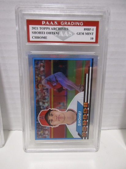 Shohei Ohtani Angels 2021 Topps Archives Chrome #89BF-1 graded PAAS Gem MInt 10