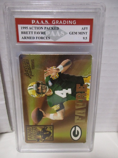 Brett Favre Packers 1995 Action Packed Armed FOrces #AF5 graded PAAS Gem Mint 9.5