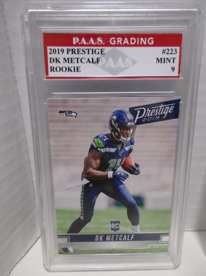 DK Metcalf Seahawks 2019 Prestige ROOKIE #223 graded PAAS Mint 9