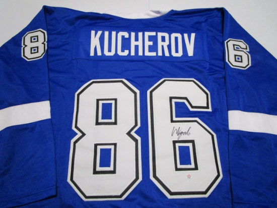Nikita Kucherov of the Tampa Bay Lightning signed autographed hockey jersey PAAS COA 760