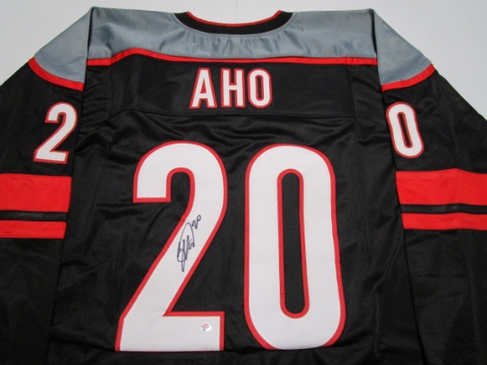 Sebastian Aho of the Carolina Hurricanes signed autographed hockey jersey PAAS COA 939