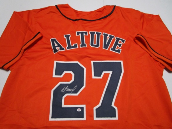 Jose Altuve of the Houston Astros signed autographed baseball jersey PAAS COA 105