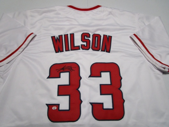 CJ Wilson of the LA Angels signed autographed baseball jersey PAAS COA 085