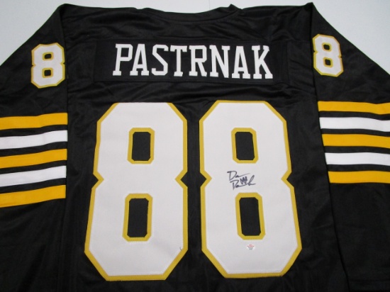 David Pastrnak of the Boston Bruins signed autographed hockey jersey PAAS COA 257