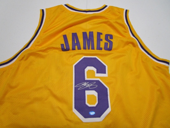 LeBron James of the LA Lakers signed autographed basketball jersey TAA COA 231