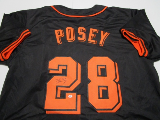Buster Posey of the San Francisco Giants signed autographed baseball jersey PAAS COA 045