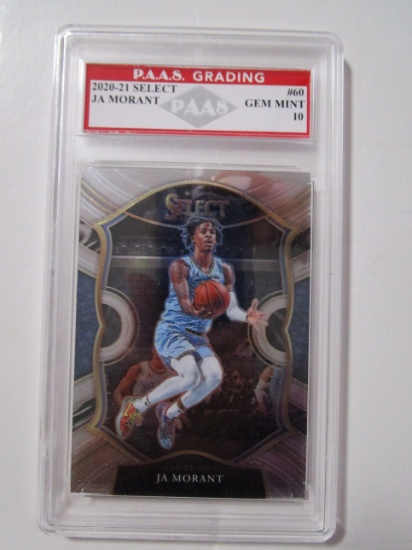 Ja Morant Grizzlies 2020-21 Select #60 graded PAAS Gem Mint 10