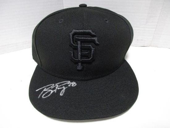 Buster Posey of the San Francisco Giants signed autographed baseball hat PAAS COA 902