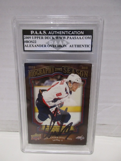 Alexander Ovechkin of the Washington Capitals signed slabbed sports/collectors card PAAS Sticker 849