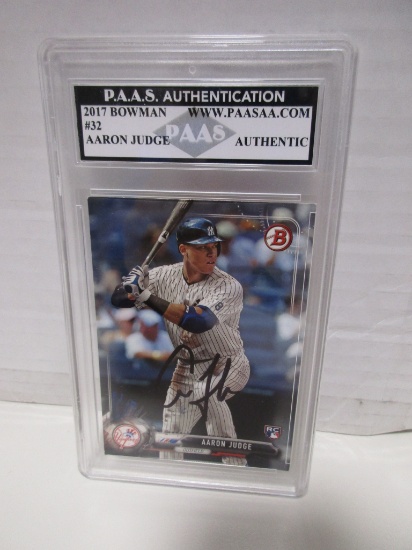Aaron Judge of the NY Yankees signed autographed slabbed sports / collectors card PAAS Sticker 719