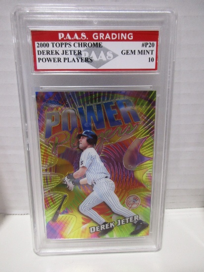Derek Jeter Yankees 2000 Topps Chrome Power Players #P20 graded PAAS Gem Mint 10