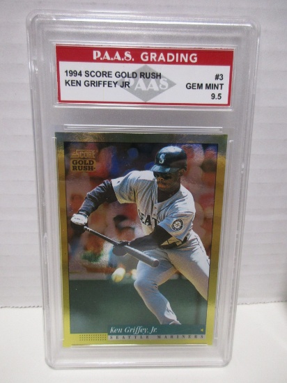 Ken Griffey Jr Mariners 1994 Score Gold Rush #3 graded PAAS Gem Mint 9.5