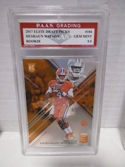 Deshaun Watson Clemson 2017 Elite Draft Picks ROOKIE #104 graded PAAS Gem Mint 9.5
