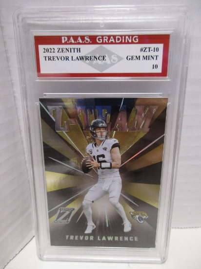 Trevor Lawrence Jaguars 2022 Zenith #ZT-10 graded PAAS Gem Mint 10
