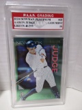 Aaron Judge Yankees 2020 Bowman Platinum Green 40/299 #68 graded PAAS Gem Mint 10