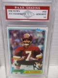 Joe Theisman Redskins 1981 Topps #165 graded PAAS Gem Mint 9.5