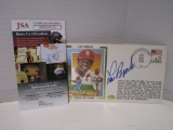 Lou Brock of the St Louis Cardinals signed autographed first day cover JSA COA 125