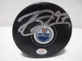 Connor McDavid of the Edmonton Oilers signed autographed logo hockey puck PAAS COA 331