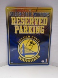 Stephen Curry of the Golden State Warriors signed auto metal team parking sign PAAS COA 453