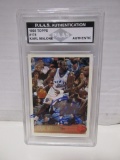 Karl Malone of the Utah Jazz signed autographed slabbed sports / collectors card PAAS Sticker 173