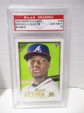 Ronald Acuna Jr Braves 2018 topps Gallers ROOKIE #140 graded PAAS Gem Mint 10