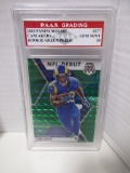 Cam Akers Rams 2020 Panini Mosaic Green ROOKIE Prizm #277 graded PAAS Gem Mint 10