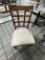 Ladder Back Cushioned Wood Chairs