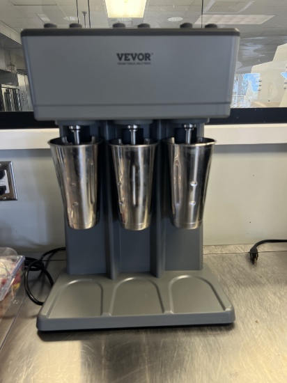 Ice Cream Spindle Mixer with (3) Three Speed Spindles, Timer and S/S Cups