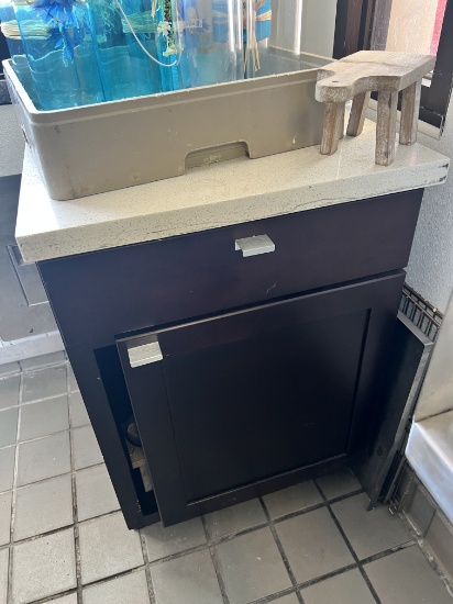 24" x 24" Wood Cabinet with Storage