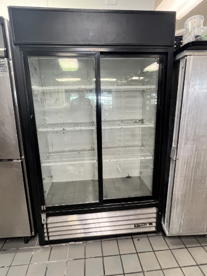 True GDM-41SL Two Sliding Glass Door Illuminated Merchandiser Cooler