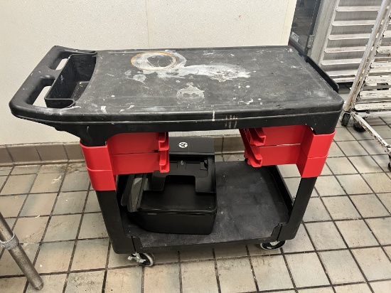 Two Tier Cambro Rolling Utility Cart