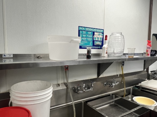 96" S/S Wall Mount Shelf