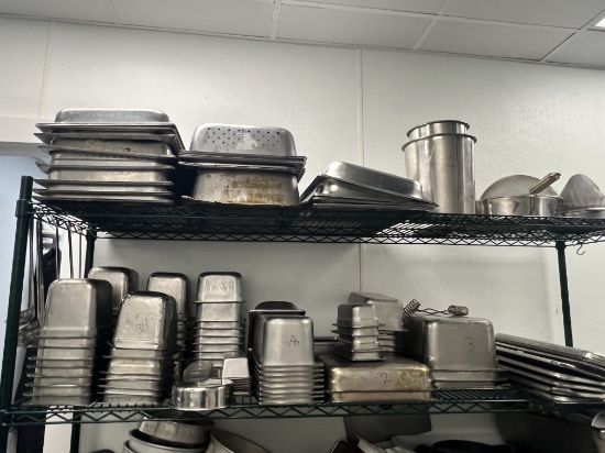Assorted S/S Inserts (top two shelves) - 1/4, 1/3. 1/2 And Full Sizes