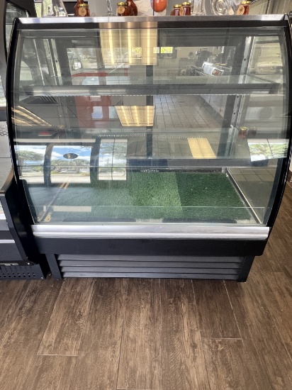 48' Curved Glass Deli Case - Self Contained - Three Shelves