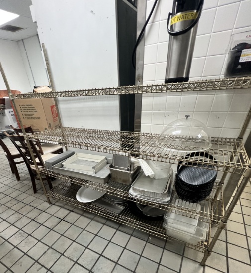 72" Four Tier Metro Rack Unit with Contents
