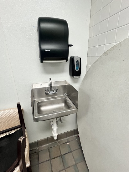 Wall Mount S/S Hand Sink with Soap & Paper Towel Dispenser