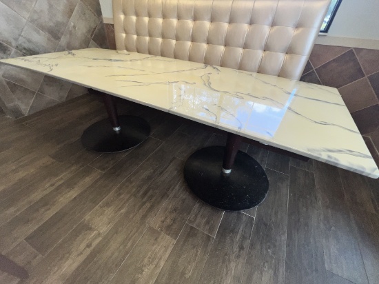 8' x 36" Eight Top Marble Heavy Base Table