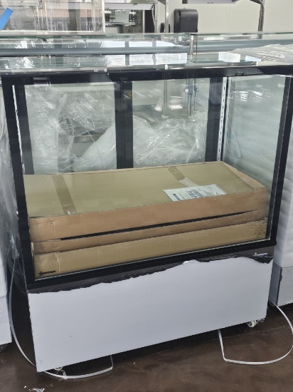 Brand New, 48" Refrigerated Display Case - Complete with Glass Shelves - Wrapped, Ready for Transpor