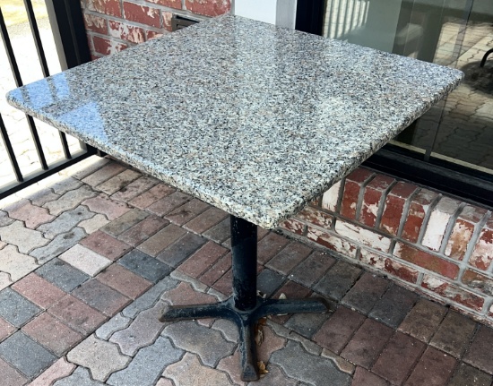 29" x 29" Two Top Granite and Metal Tables