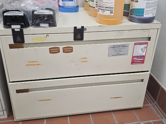 Two Drawer Locking Metal Filing Cabinet