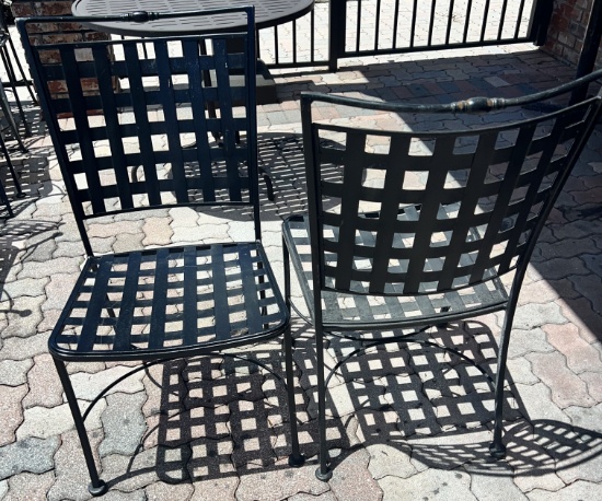 Double Ladder Back Metal Chairs (some may need refurbishing)