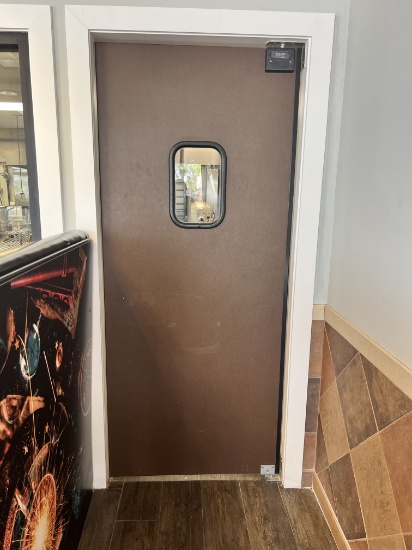 35" x 83" In/Out Swinging Commercial Door with Heavy Duty Hinges and Viewing Window