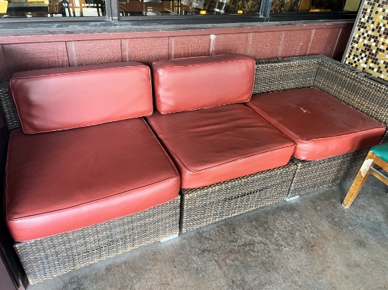 Settee 84in - missing cushion and AS IS