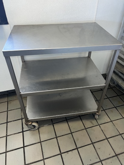 S/S Three Tier Utility Cart